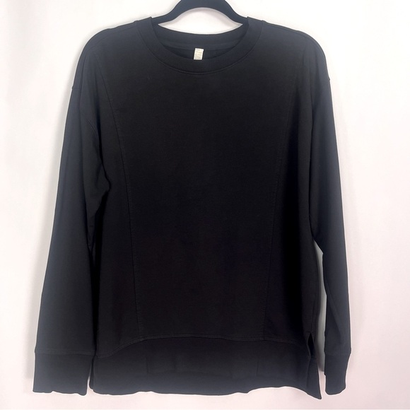 Nordstrom Zella Black Lightweight Sweatshirt Sz XS Oversized - Picture 1 of 6